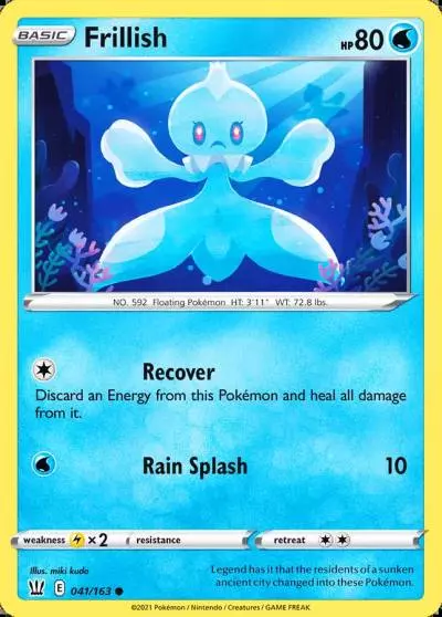 Frillish 41/163 Battle Styles Pokemon card