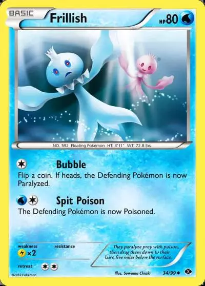 Frillish 34/99 Next Destinies Pokemon card