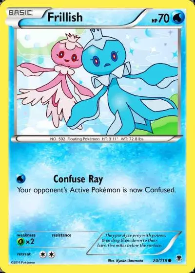 Frillish 20/119 Phantom Forces Pokemon card