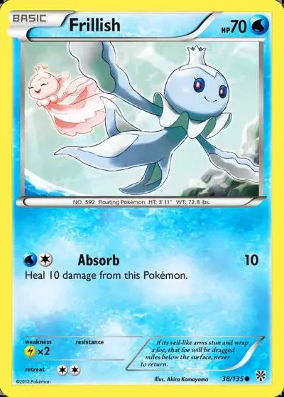Frillish 38/135 Plasma Storm Pokemon card