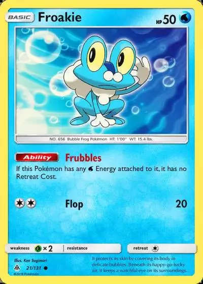 Froakie 21/131 Forbidden Light Pokemon card