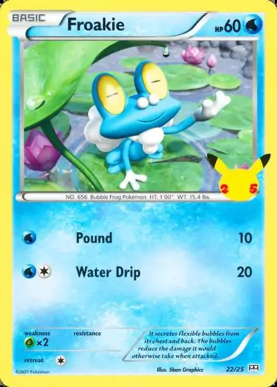 Froakie 22/25 McDonald's Collection 2021 Pokemon card