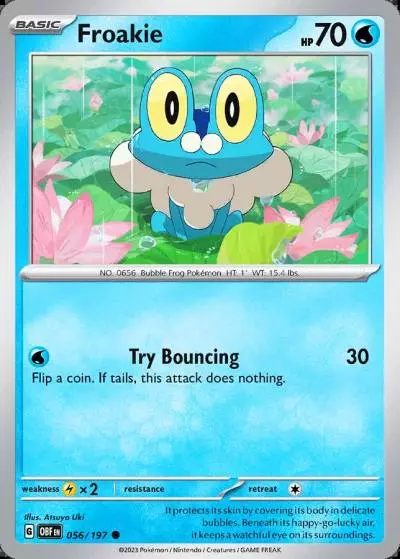 Froakie 56/197 Obsidian Flames Pokemon card