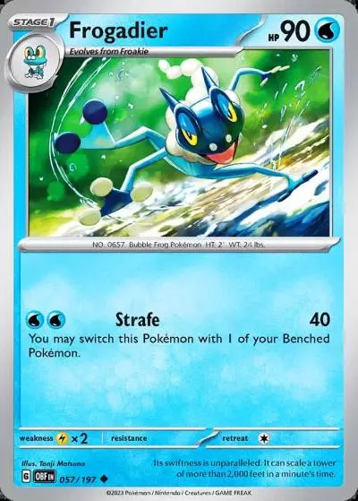 Frogadier 57/197 Obsidian Flames Pokemon card