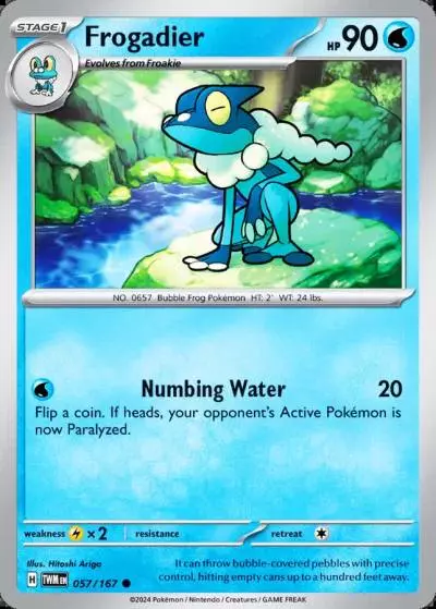 Frogadier 57/167 Twilight Masquerade Pokemon card