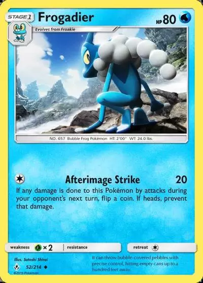 Frogadier 52/214 Unbroken Bonds Pokemon card