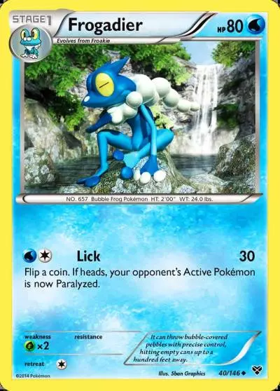 Frogadier 40/146 XY Pokemon card