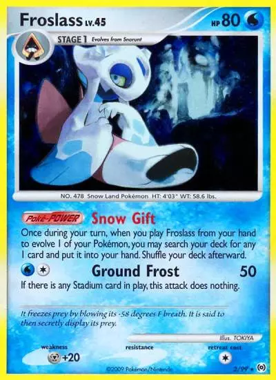 Froslass 2/99 Arceus Pokemon card