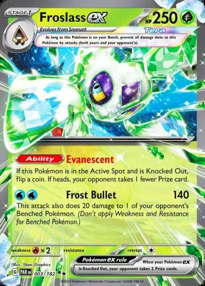 Froslass ex 3/182 Paradox Rift Pokemon card