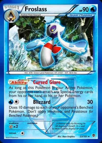 Froslass 23/101 Plasma Blast Pokemon card
