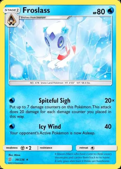 Froslass 38/236 Unified Minds Pokemon card