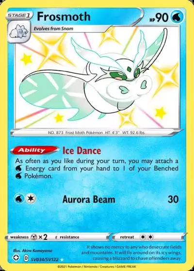 Frosmoth SV034/122 Shining Fates Shiny Vault Pokemon card