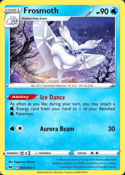 Frosmoth 64/202 Sword & Shield Pokemon card