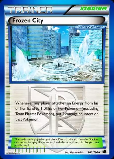 Frozen City 100/116 Plasma Freeze Pokemon card
