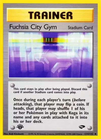 Fuchsia City Gym 114/132 Gym Challenge Pokemon card