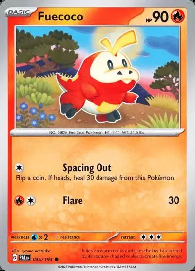 Fuecoco 35/193 Paldea Evolved Pokemon card