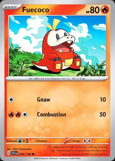 Fuecoco 36/198 Scarlet & Violet Pokemon card
