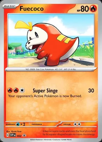 Fuecoco 2/165 Scarlet & Violet Black Star Promos Pokemon card
