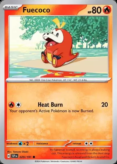 Fuecoco 29/191 Surging Sparks Pokemon card