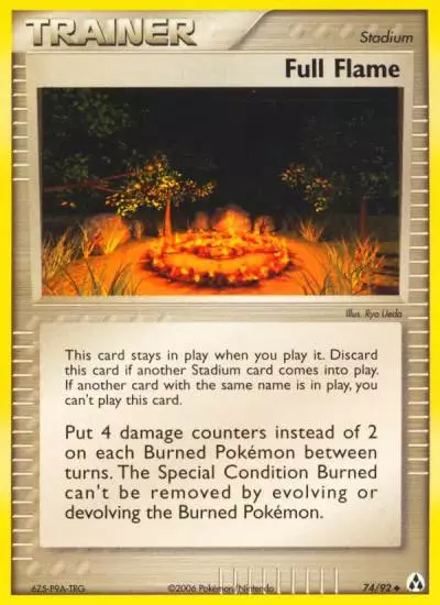 Full Flame 74/92 Legend Maker Pokemon card