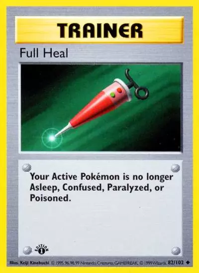 Full Heal 82/102 Base Pokemon card