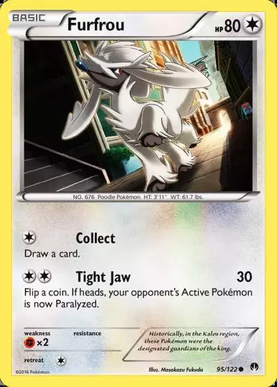 Furfrou 95/122 BREAKpoint Pokemon card