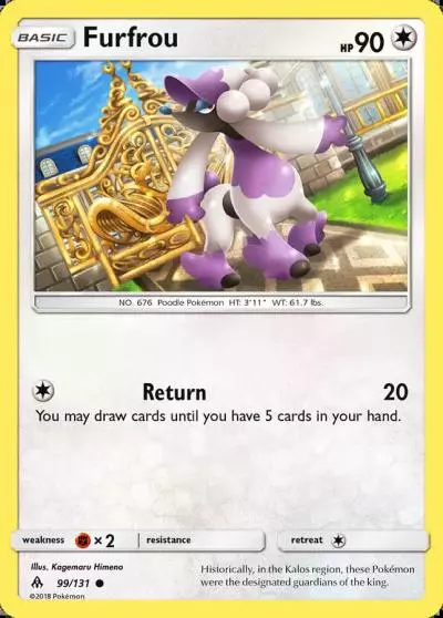 Furfrou 99/131 Forbidden Light Pokemon card