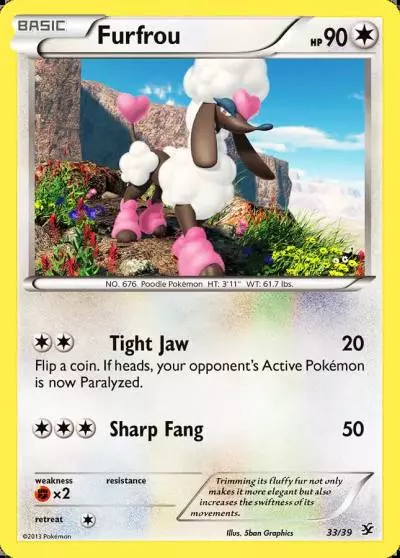 Furfrou 33/39 Kalos Starter Set Pokemon card