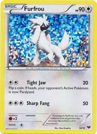 Furfrou 12/12 McDonald's Collection 2014 Pokemon card