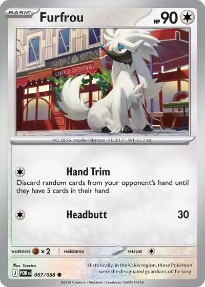 Furfrou 67/88 Perfect Order Pokemon card