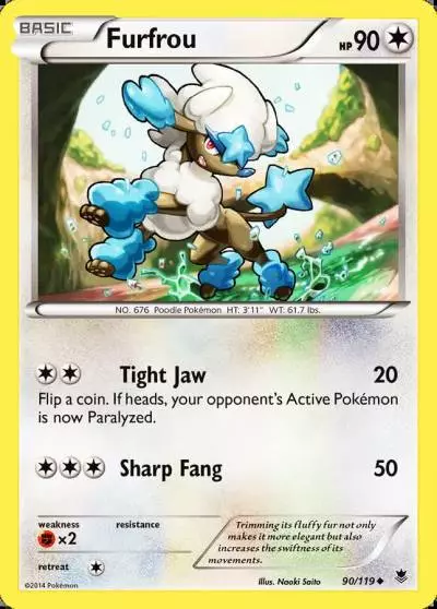 Furfrou 90/119 Phantom Forces Pokemon card