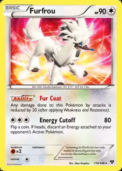 Furfrou 114/146 XY Pokemon card