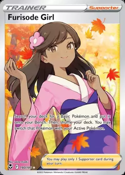 Furisode Girl 190/195 Silver Tempest Pokemon card