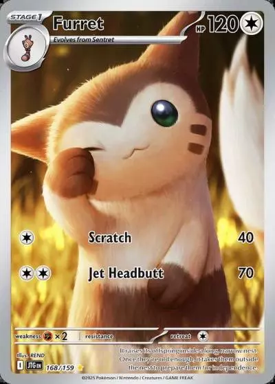 Furret 168/159 Journey Together Pokemon card