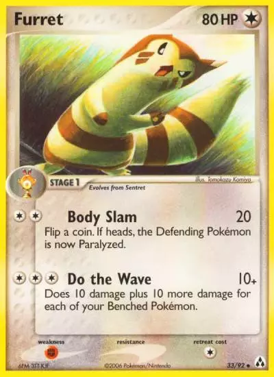 Furret 33/92 Legend Maker Pokemon card