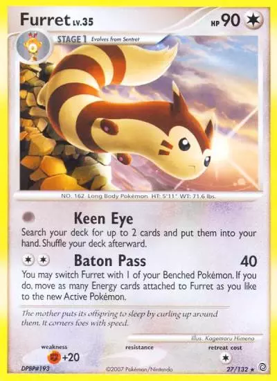 Furret 27/132 Secret Wonders Pokemon card