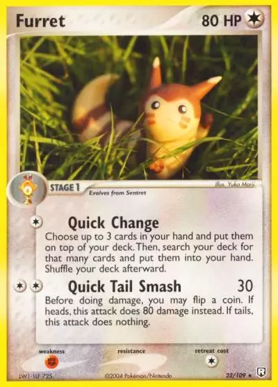 Furret 22/109 Team Rocket Returns Pokemon card
