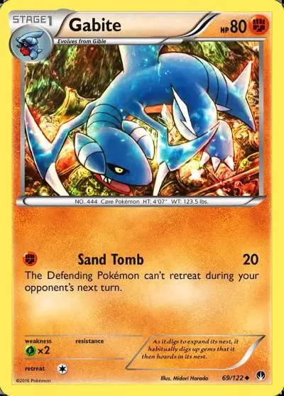 Gabite 69/122 BREAKpoint Pokemon card