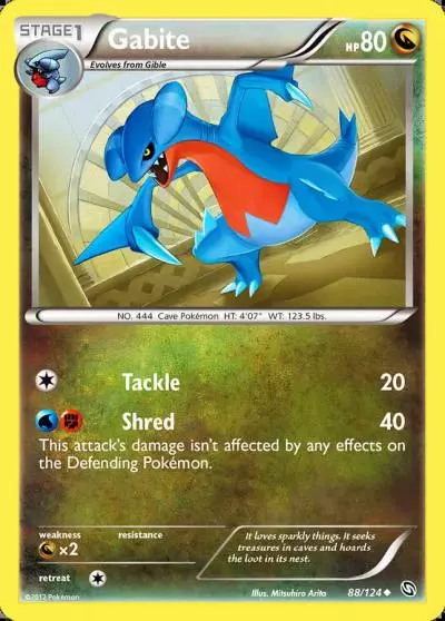 Gabite 88/124 Dragons Exalted Pokemon card