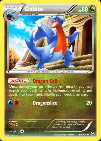 Gabite 89/124 Dragons Exalted Pokemon card