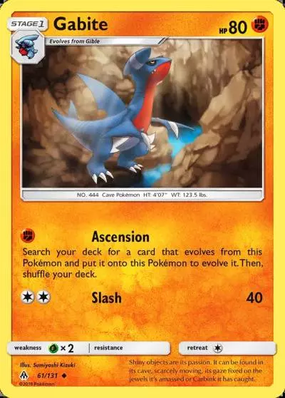 Gabite 61/131 Forbidden Light Pokemon card