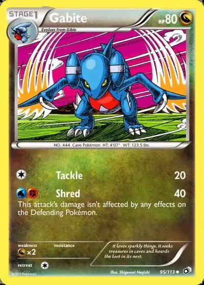 Gabite 95/113 Legendary Treasures Pokemon card