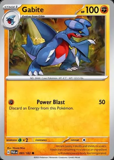 Gabite 95/182 Paradox Rift Pokemon card