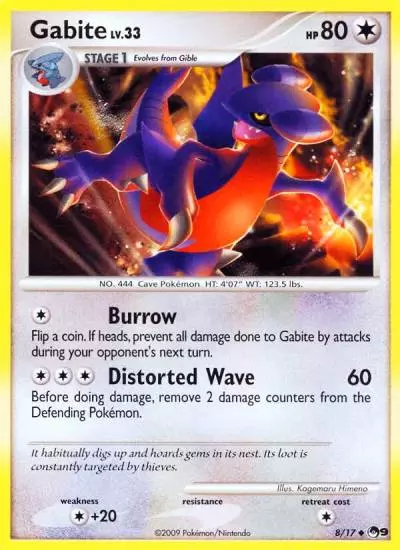Gabite 8/17 POP Series 9 Pokemon card