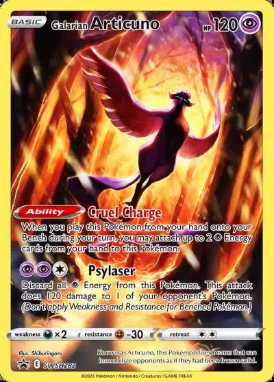 Galarian Articuno SWSH282/307 SWSH Black Star Promos Pokemon card