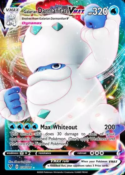 Galarian Darmanitan VMAX 37/185 Vivid Voltage Pokemon card