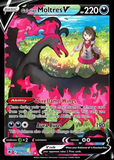 Galarian Moltres V TG20/30 Astral Radiance Trainer Gallery Pokemon card