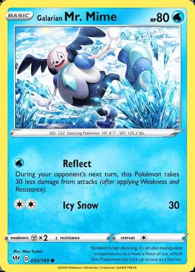 Galarian Mr. Mime 35/189 Darkness Ablaze Pokemon card