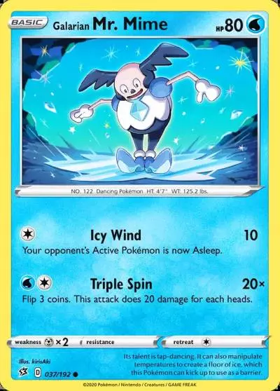 Galarian Mr. Mime 37/192 Rebel Clash Pokemon card