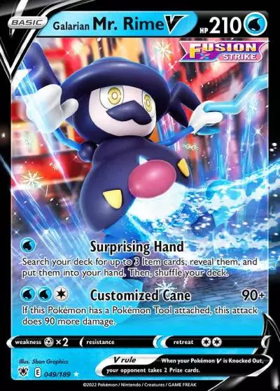 Galarian Mr. Rime V 49/189 Astral Radiance Pokemon card